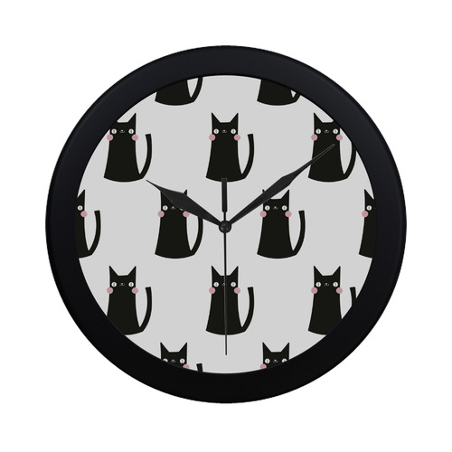 Cheeky Kitty Circular Plastic Wall clock