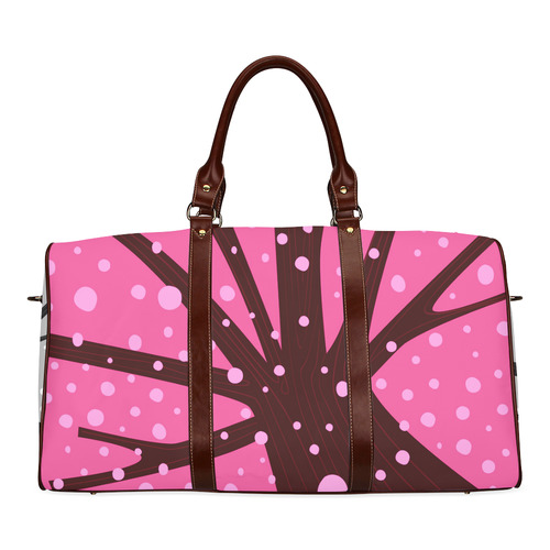 Artistic bag for sale. Pink and grey edition / snowing Tree Art Waterproof Travel Bag/Small (Model 1639)