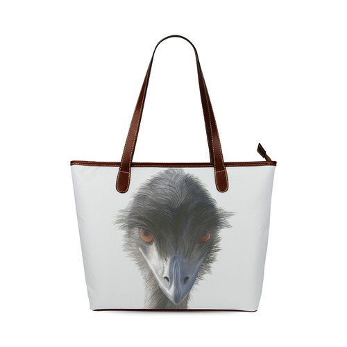 Skeptical Emu, watercolor Shoulder Tote Bag (Model 1646)