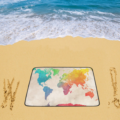 world map Beach Mat 78"x 60"