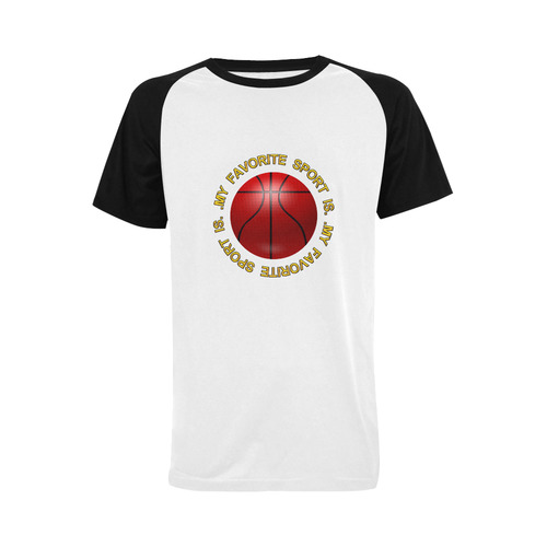 My Favorite Sport is Basketball Men's Raglan T-shirt (USA Size) (Model T11)