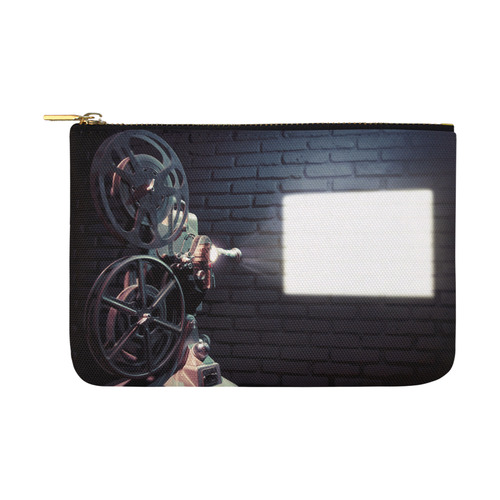 Photo of an Old Movie Projector Carry-All Pouch 12.5''x8.5''