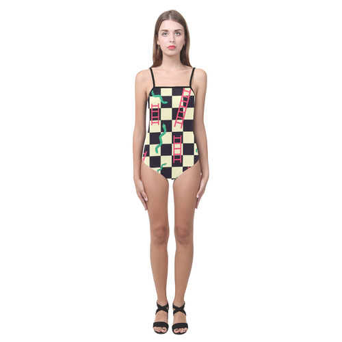Snakes and Ladders Game Strap Swimsuit ( Model S05)