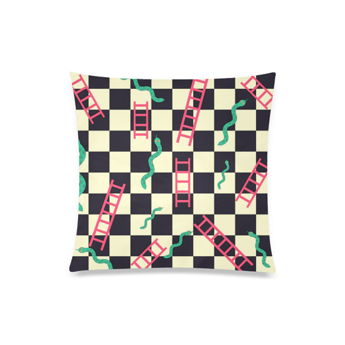 Snakes and Ladders Game Custom Zippered Pillow Case 20"x20"(One Side)