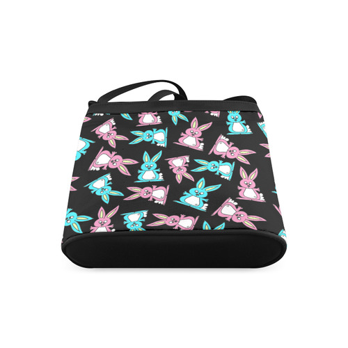 Blue and Pink Bunny Rabbits Crossbody Bags (Model 1613)