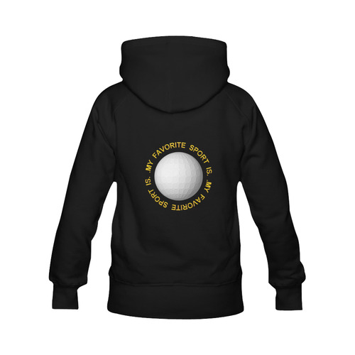 My Favorite Sport is Golf in Black Men's Classic Hoodie (Remake) (Model H10)