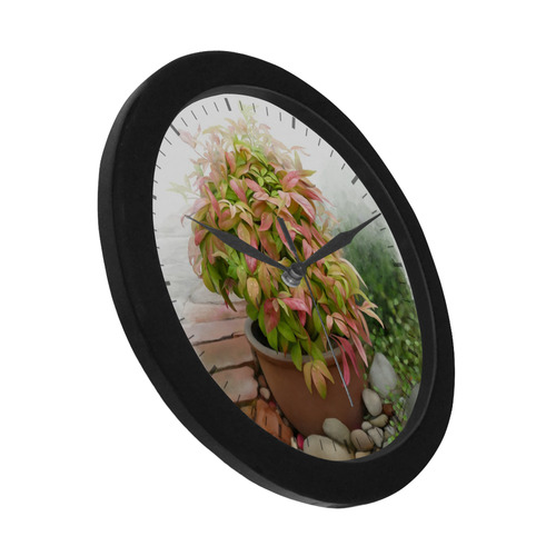 Pot full of colors, watercolors Circular Plastic Wall clock