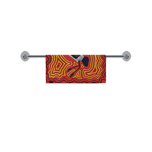 Australian Aborigine Bird Abstract Tribal Art Square Towel 13“x13”