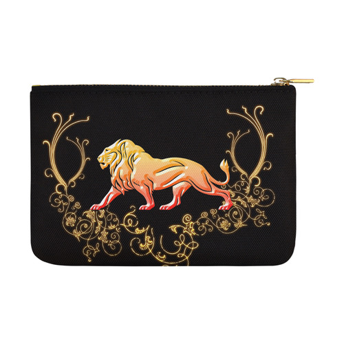 Awesome lion in gold and black Carry-All Pouch 12.5''x8.5''