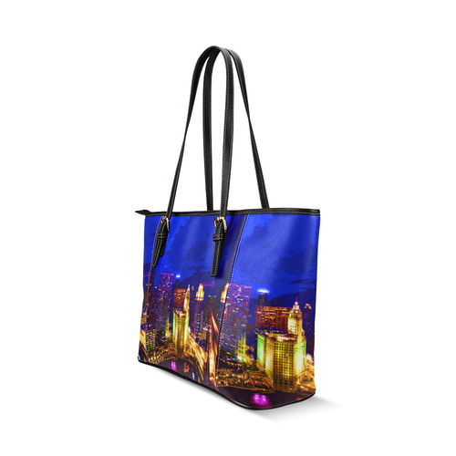 Chicago PopArt 20161112 Leather Tote Bag/Small (Model 1640)