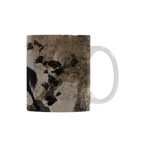 Black horse silohuette White Mug(11OZ)
