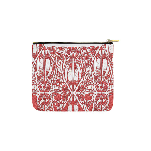 Lace Red Carry-All Pouch 6''x5''