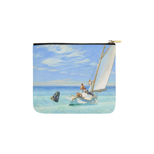 Edward Hopper Ground Swell Sail Boat Ocean Carry-All Pouch 6''x5''