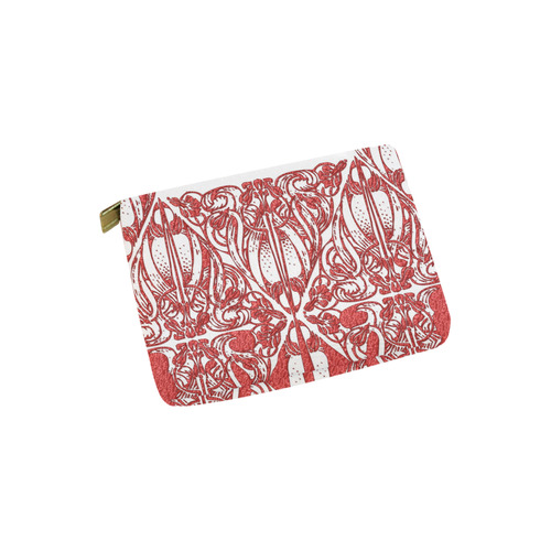 Lace Red Carry-All Pouch 6''x5''