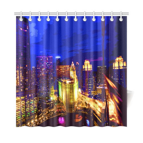 Chicago PopArt 20161112 Shower Curtain 72"x72"