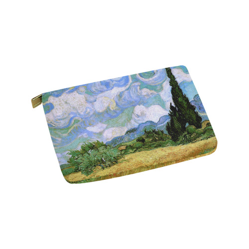 Van Gogh Wheat Field Cypresses Nature Landscape Carry-All Pouch 9.5''x6''