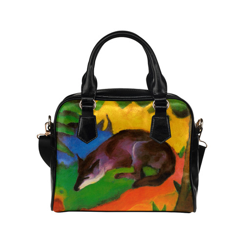 Black Fox by Franz Marc Shoulder Handbag (Model 1634)