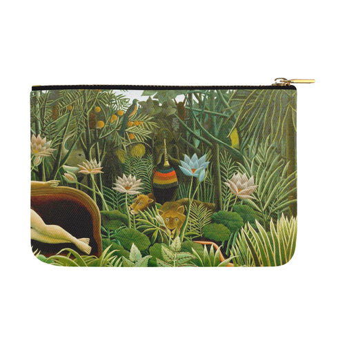 The Dream Henri Rousseau Flowers Animals Jungle Carry-All Pouch 12.5''x8.5''