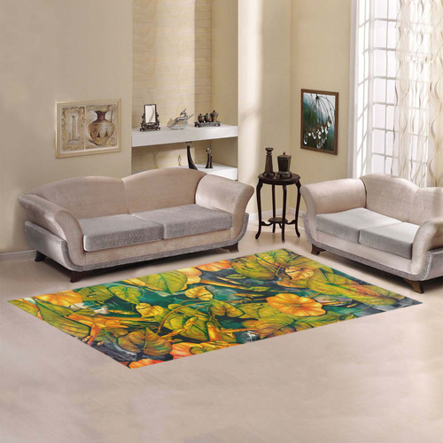 flowers Area Rug 7'x3'3''