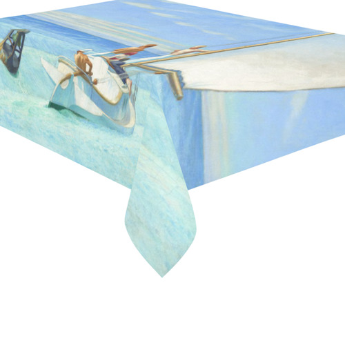 Edward Hopper Ground Swell Sail Boat Ocean Cotton Linen Tablecloth 60"x 84"