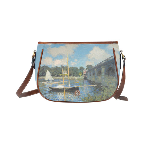 Claude Monet Bridge at Argenteuil Saddle Bag/Small (Model 1649) Full Customization