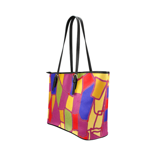 estampado1 Leather Tote Bag/Small (Model 1651)