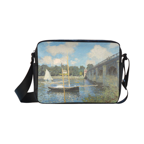 Claude Monet Bridge at Argenteuil Classic Cross-body Nylon Bags (Model 1632)