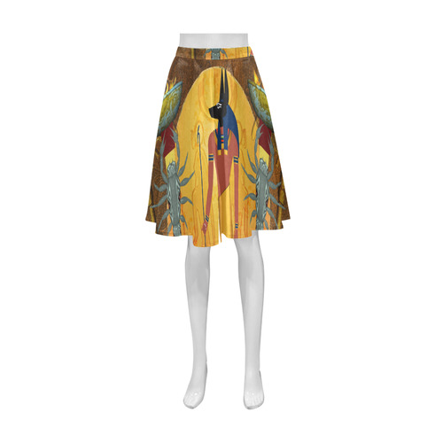 Anubis the egyptian god Athena Women's Short Skirt (Model D15)