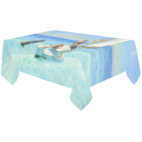 Edward Hopper Ground Swell Sail Boat Ocean Cotton Linen Tablecloth 60"x120"