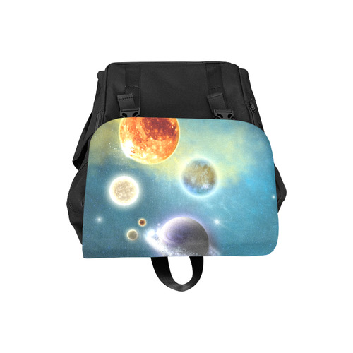 Space scenario with  meteorite sun and planets Casual Shoulders Backpack (Model 1623)