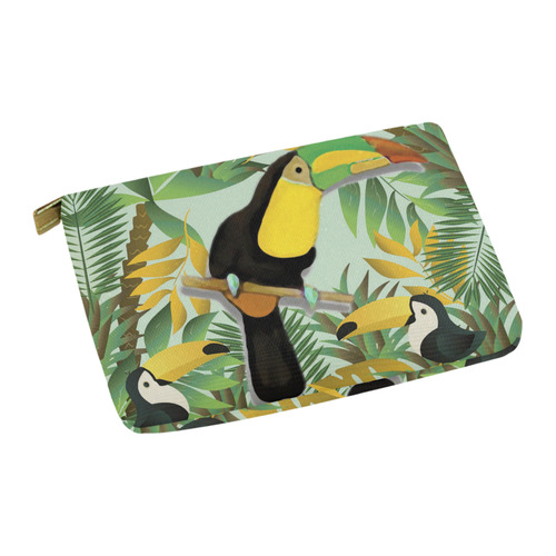 Toucan Tropical Jungle Fine Nature Art Carry-All Pouch 12.5''x8.5''