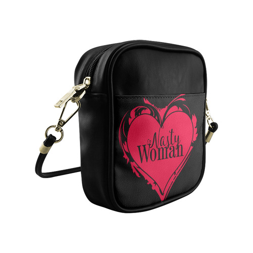 NASTY WOMAN ART HEART for powerwomen Sling Bag (Model 1627)