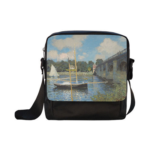 Claude Monet Bridge at Argenteuil Crossbody Nylon Bags (Model 1633)
