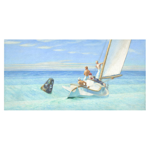 Edward Hopper Ground Swell Sail Boat Ocean Cotton Linen Tablecloth 60"x120"