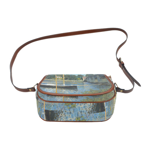 Claude Monet Bridge at Argenteuil Saddle Bag/Small (Model 1649) Full Customization