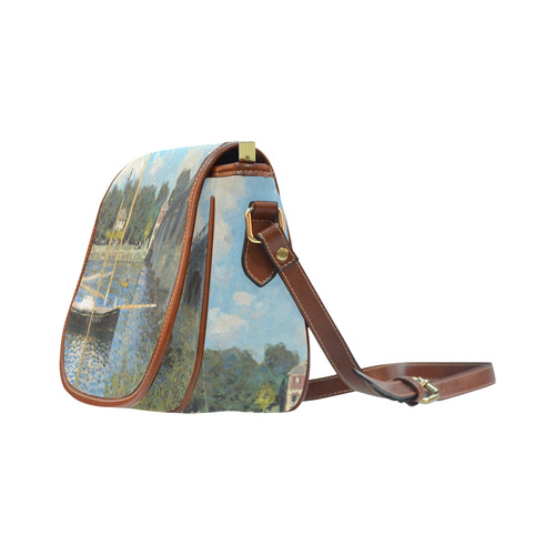 Claude Monet Bridge at Argenteuil Saddle Bag/Small (Model 1649) Full Customization