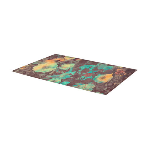 flowers Area Rug 7'x3'3''