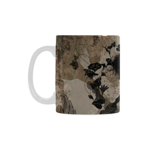 Black horse silohuette White Mug(11OZ)