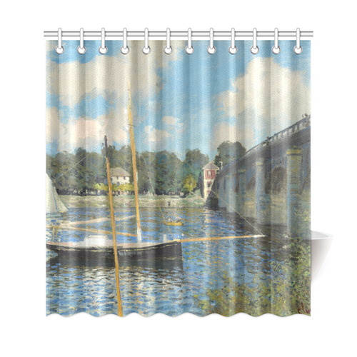 Claude Monet Bridge at Argenteuil Shower Curtain 69"x72"