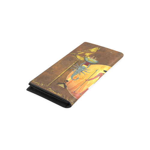Anubis the egyptian god Women's Leather Wallet (Model 1611)