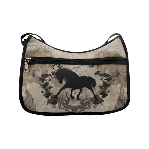 Black horse silohuette Crossbody Bags (Model 1616)