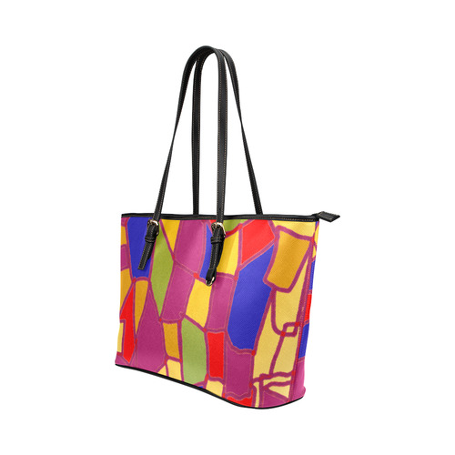 estampado1 Leather Tote Bag/Small (Model 1651)