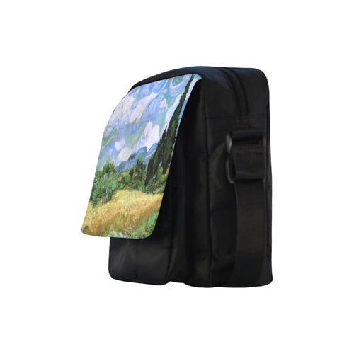 Van Gogh Wheat Field Cypresses Nature Landscape Crossbody Nylon Bags (Model 1633)