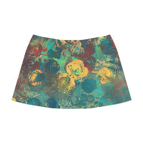 flowers Mnemosyne Women's Crepe Skirt (Model D16)