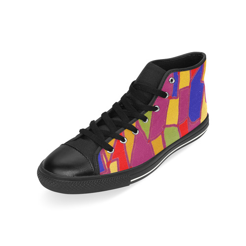 estampado1 High Top Canvas Women's Shoes/Large Size (Model 017)