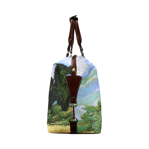 Van Gogh Wheat Field Cypresses Nature Landscape Classic Travel Bag (Model 1643) Remake