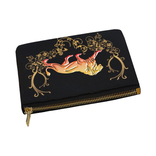 Awesome lion in gold and black Carry-All Pouch 12.5''x8.5''