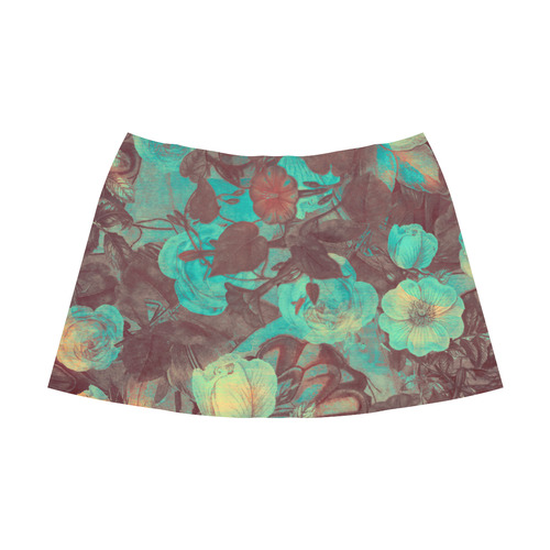 flowers Mnemosyne Women's Crepe Skirt (Model D16)