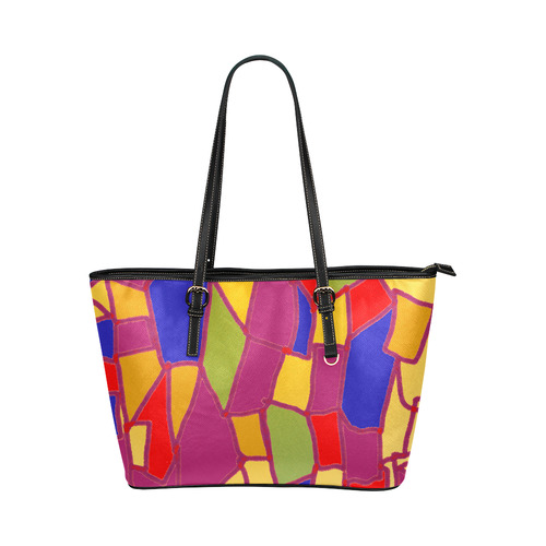 estampado1 Leather Tote Bag/Small (Model 1651)