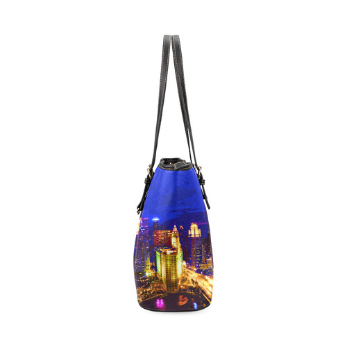 Chicago PopArt 20161112 Leather Tote Bag/Small (Model 1640)